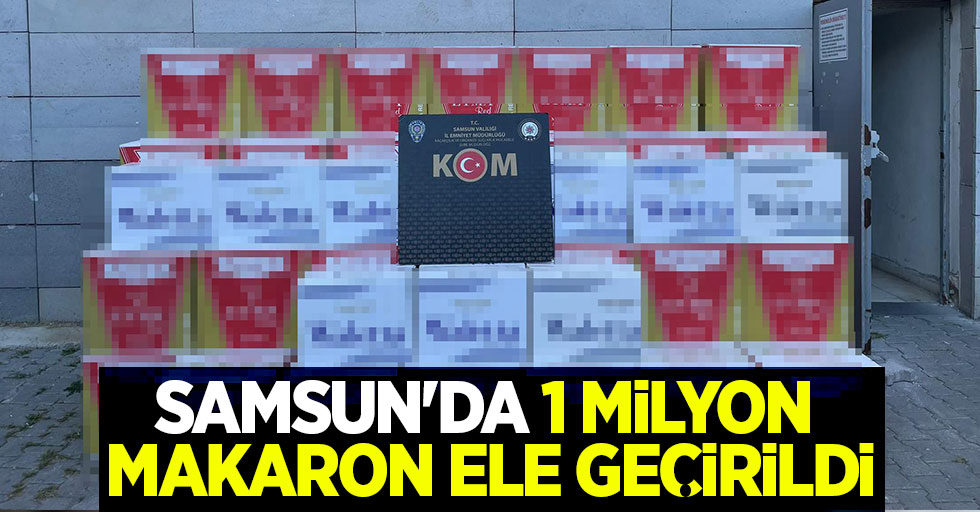 Samsun'da 1 milyon makaron ele geçirildi