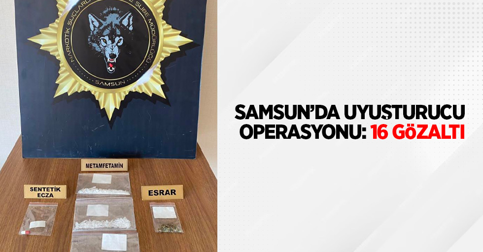 Samsun'da uyuşturucu operasyonu: 16 gözaltı