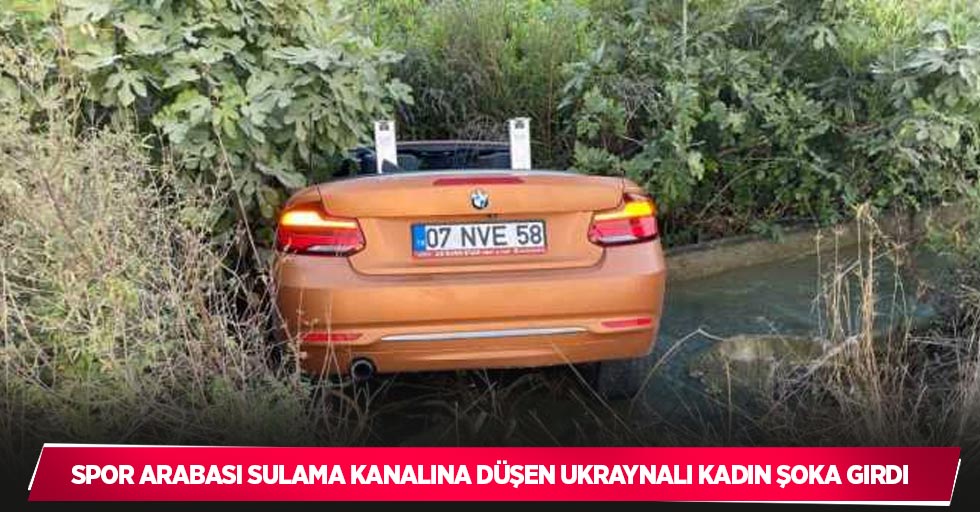 Spor arabası sulama kanalına düşen Ukraynalı kadın şoka girdi