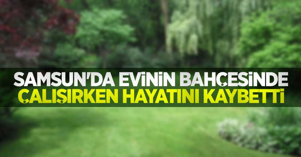 Samsun'da evinin bahçesinde çalışırken hayatını kaybetti