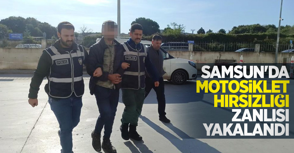 Samsun'da motosiklet hırsızlığı zanlısı yakalandı