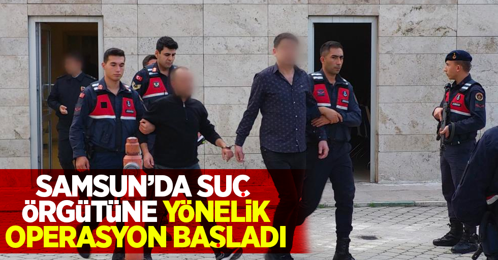 Samsun'da suç örgütüne yönelik oprasyon başladı