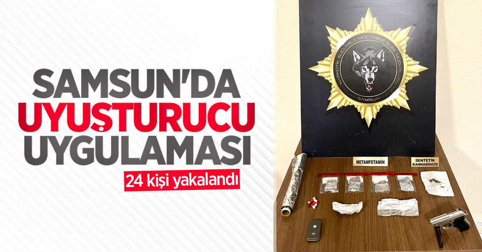 Samsun'da uyuşturucu uygulaması: 24 kişi yakalandı