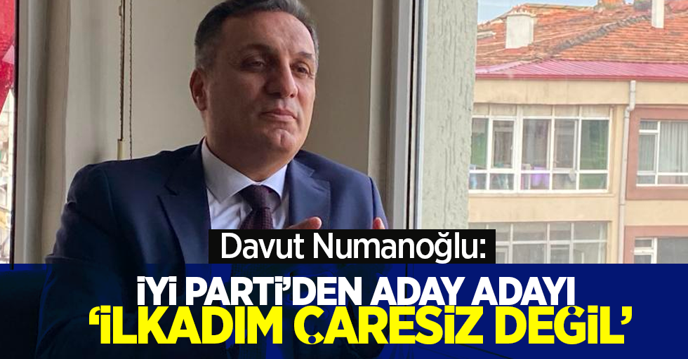 Davut Numanoğlu, İYİ Parti'den aday adayı 'İLKADIM ÇARESİZ DEĞİL'