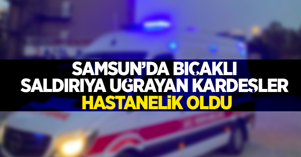 Samsun'da bıçaklı saldırıya uğrayan kardeşler hastanelik oldu