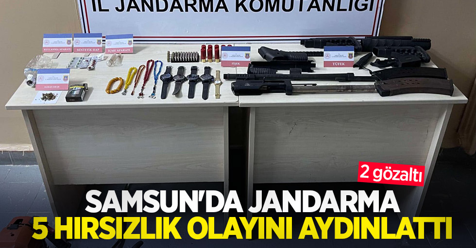 Samsun'da jandarma 5 hırsızlık olayını aydınlattı: 2 gözaltı