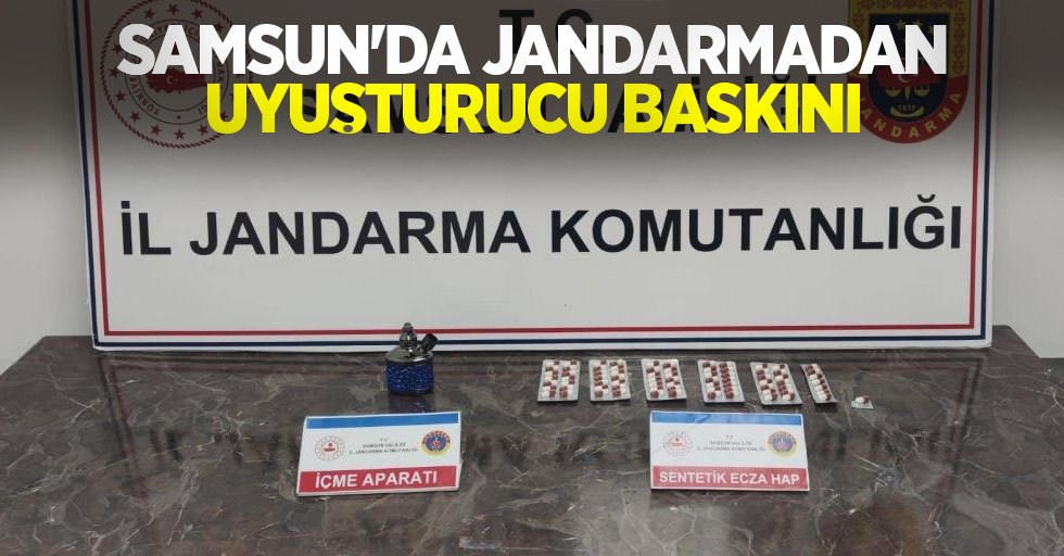 Samsun'da jandarmadan uyuşturucu baskını