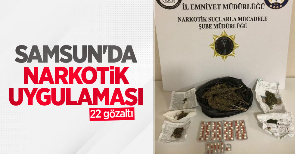 Samsun'da narkotik uygulaması: 22 gözaltı