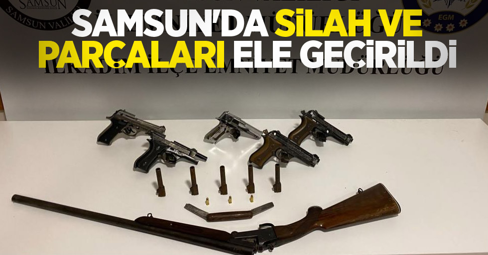 Samsun'da silah ve parçaları ele geçirildi: 1 gözaltı