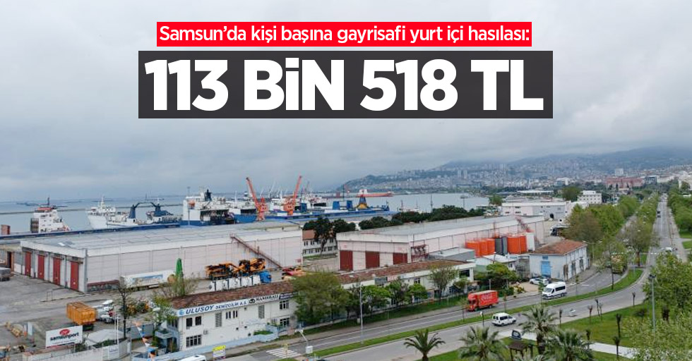 Samsun’da kişi başına gayrisafi yurt içi hasılası: 113 bin 518 TL