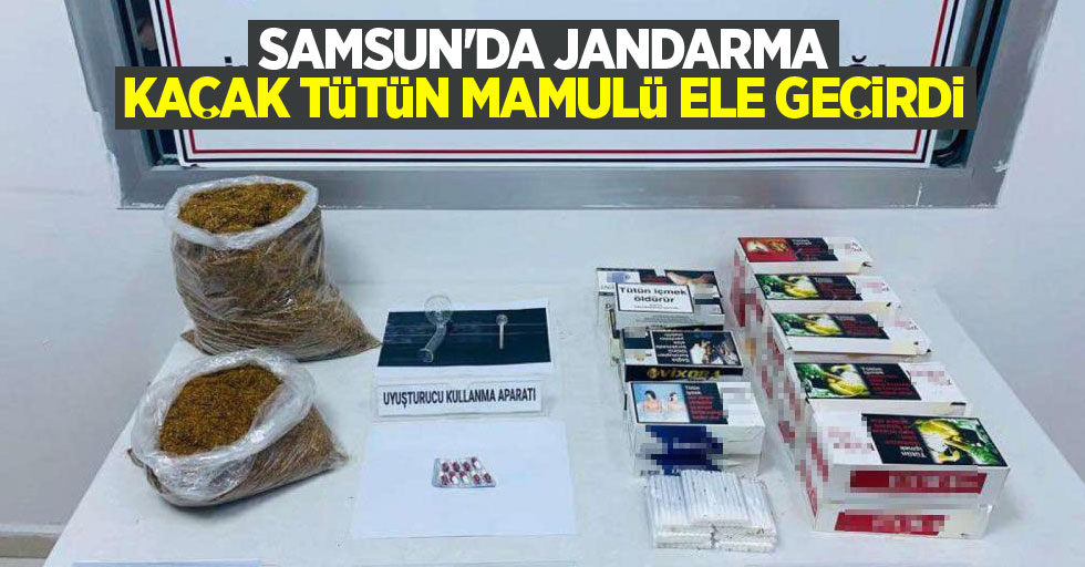 Samsun'da jandarma kaçak tütün mamulü ele geçirdi