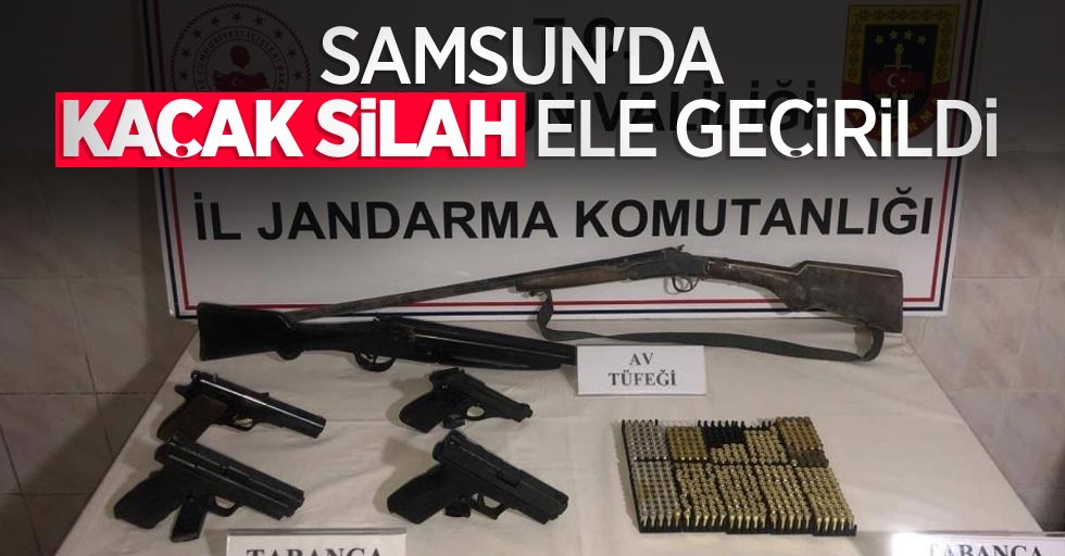 Samsun'da kaçak silah ele geçirildi