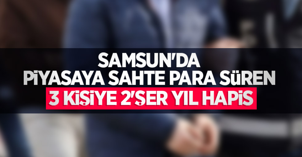 Samsun'da piyasaya sahte para süren 3 kişiye 2'şer yıl hapis