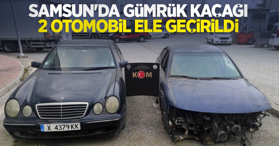Samsun'da gümrük kaçağı 2 otomobil ele geçirildi