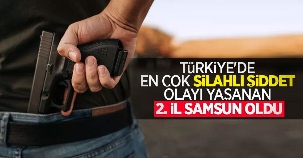 Türkiye'de en çok silahlı şiddet olayı yaşanan 2. il Samsun oldu