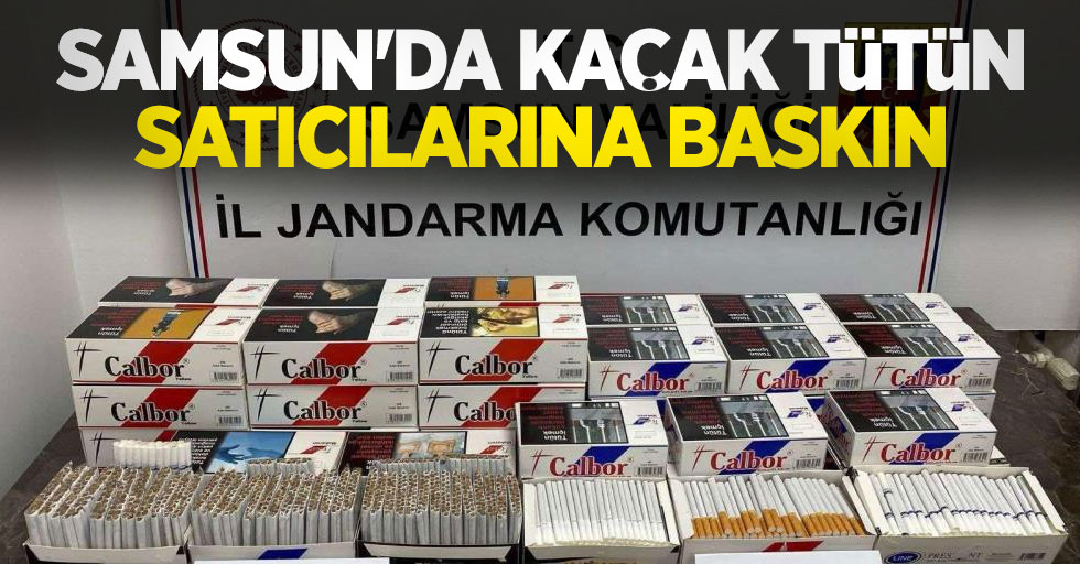 Samsun'da kaçak tütün satıcılarına baskın