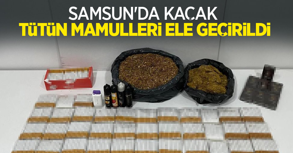 Samsun'da kaçak tütün mamulleri ele geçirildi
