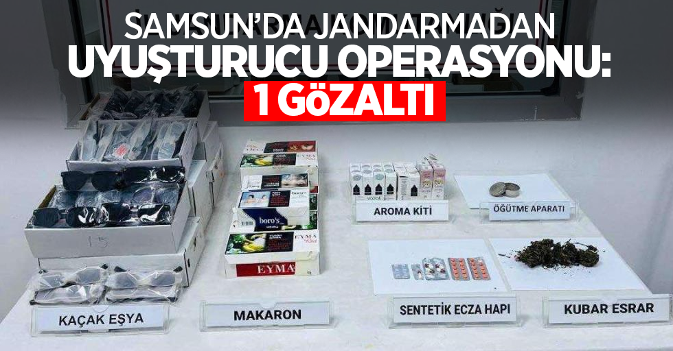 Samsun'da jandarmadan uyuşturucu operasyonu: 1 gözaltı