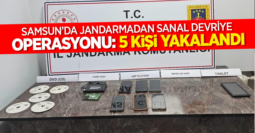 Samsun'da sanal devriye operasyonu: 5 kişi yakalandı