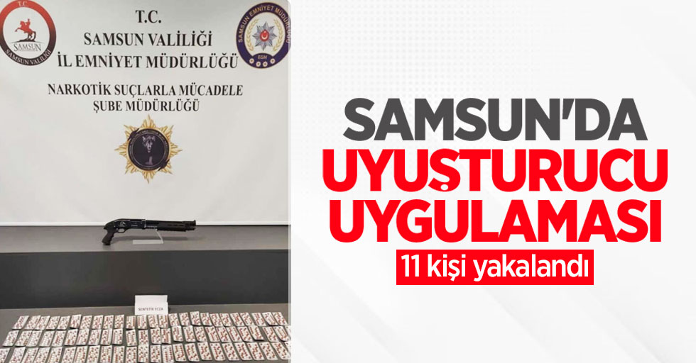 Samsun'da uyuşturucu uygulaması: 11 kişi yakalandı