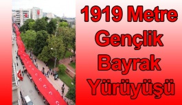 Samsun'da 1919 Metre Gençlik Bayrak Yürüyüşü