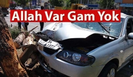 Atakum'da Otomobil Ağaca Çarptı : 2 Yaralı