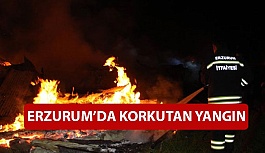 Erzurum'da Yangın Korkuttu