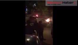 Samsun'da Gece Saatlerinde Araç Yandı