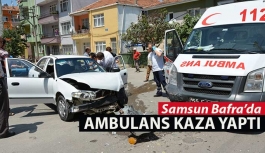 Samsun'da Ambulans ile Otomobil Çarpıştı