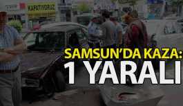 Samsun'da Trafik Kazası : 1 Yaralı