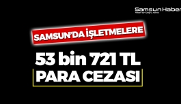 Samsun'da İşletmelere 53 bin 721 TL Ceza