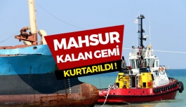 Samsun'da Mahsur Kalan Gemi Kurtarıldı !