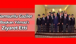Samsunlu Gaziler Başkan Yılmaz'ı ziyaret etti