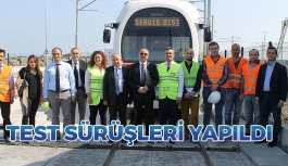 Tramvay Tekkeköy'de Test Sürüşü Yaptı