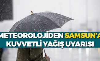 Samsun'a Yağış Uyarısı