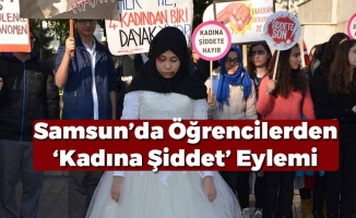 Samsun'da Kadına Şiddet Eylemi