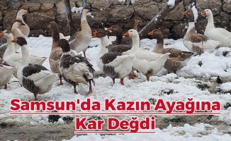 Samsun'da Kazın Ayağına Kar Değdi