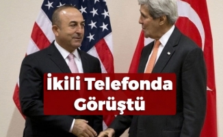 Bakan Çavuşoğlu ABD Dışişleri Bakanı John Kerry ile Görüştü