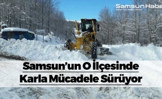 Samsun'da Karla Mücadele Sürüyor