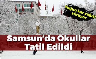 Samsun'da Okullara Kar Tatili