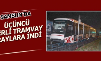 Samsun'da Yeni Tramvay Raylara İndi