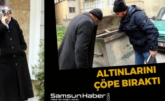 Samsun'da Yine Aynı Tuzak! Altınlarını Çöpe Bıraktı