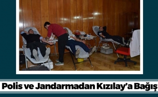 Amasya'da Polis ve Jandarmalar Kan Bağışına Destek
