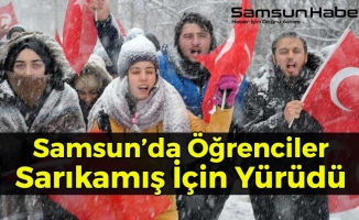 Samsun'da Öğrenciler Sarıkamış'ı Unutmadı