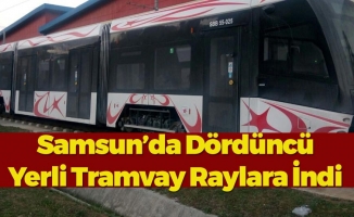 Samsun’da Dördüncü Yerli Tramvay Raya İndi