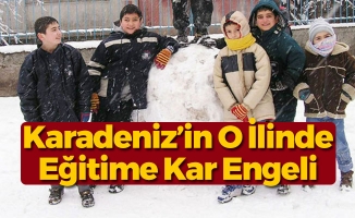 Karadeniz'in O İlinde Eğitime Kar Engeli