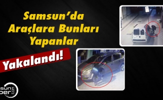 Samsun'da Araçların Lastiklerini Kesen Gençler Yakalandı!