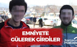 Samsun'da Gözaltına Alınan Gençlerin Rahat Tavırları Şaşırttı