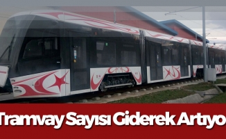 Samsun'da Raylı Sisteme Yeni Tramvaylar Katılmaya Devam Ediyor
