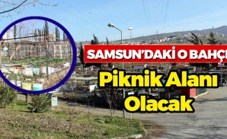 Samsun'daki O Bahçe Piknik Alanı Oluyor
